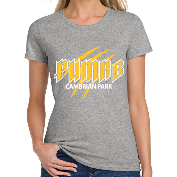 Pumas Baseball - Ladies Heavy Cotton 100% Cotton T Shirt Thumbnail